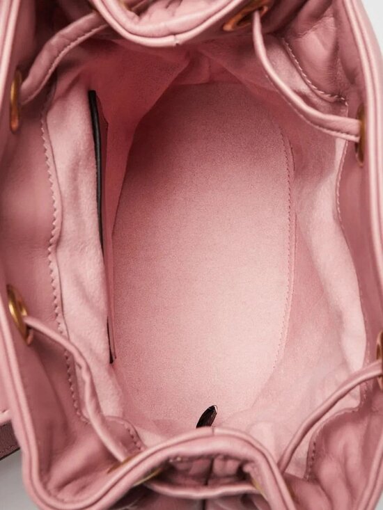 Gucci Pink Quilted Leather Marmont Backpack Bag